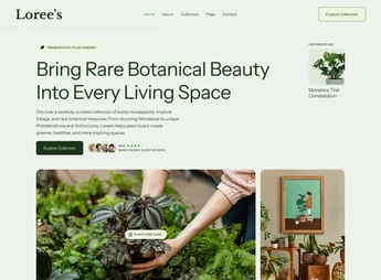 Loree’s – Exotic Plant Boutique Elementor Template Kit