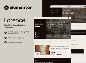 Lorence – Hotel & Resort Booking Elementor Template Kit