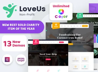 Loveus – NonProfit Charity WordPress Theme