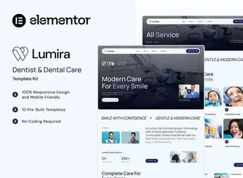 Lumira – Dentist & Dental Care Elementor Template Kit