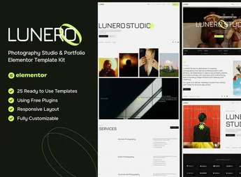 Lunero – Photography Studio & Portfolio Elementor Template Kit