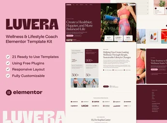 Luvera – Wellness & Lifestyle Coach Elementor Template Kit