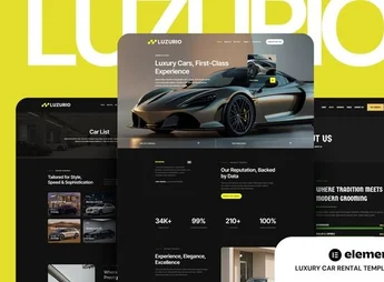 Luzurio – Luxury Car Rental Elementor Template Kit
