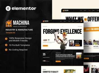Machina – Industry & Manufacture Elementor Template Kit