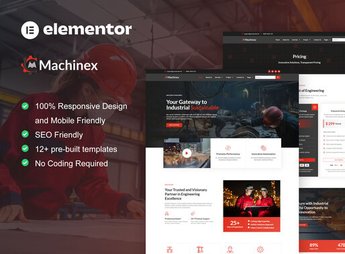 Machinex – Engineering & Industrial Service Elementor Template Kit