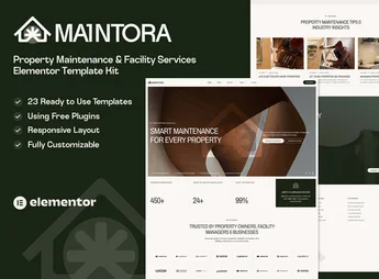 Maintora – Property Maintenance & Facility Services Elementor Template Kit