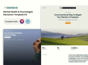 Mansha – Mental Health & Psychology Elementor Template Kit