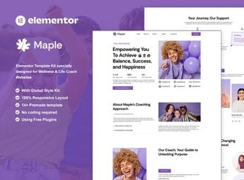 Maple – Wellness & Lifestyle Coaching Elementor Template Kit