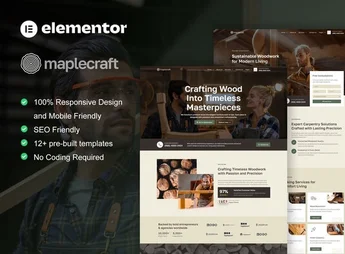 MapleCraft – Carpenter & Custom Furniture Elementor Pro Template Kit
