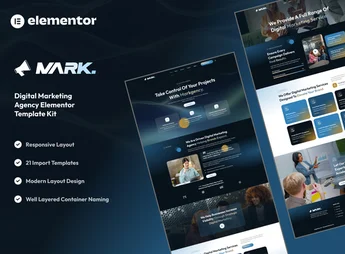 Markagency – Digital Marketing Agency Elementor Template Kit