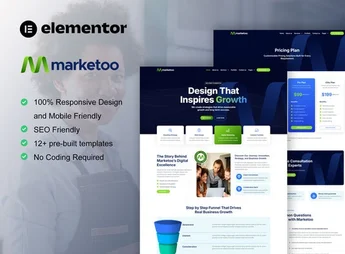 Marketoo – Digital Marketing Agency Elementor Pro Template Kit
