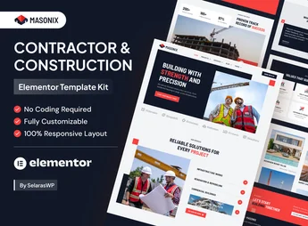 Masonix – Contractor & Construction Elementor Pro Template Kit