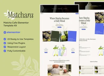 Matchara – Matcha Cafe Elementor Template Kit