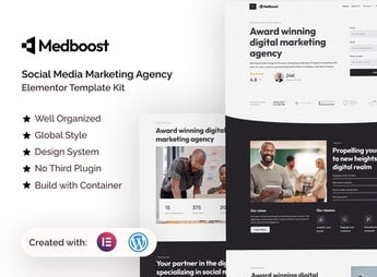 Medboost – Social Media Marketing Agency Elementor Template Kit