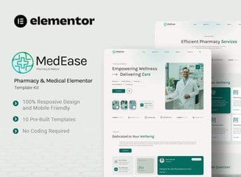 MedEase – Pharmacy & Medical Elementor Template Kit