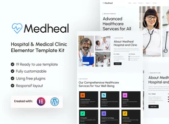 Medheal – Hospital & Medical Clinic Elementor Template Kit