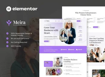 Meira – Feminime Business Coaching Elementor Template Kits