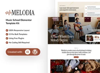 Melodia – Music School Elementor Template Kit