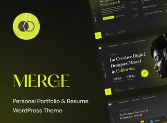 Merge – Personal Portfolio & Resume WordPress Theme