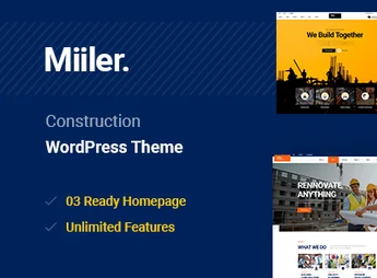 Miiler – Construction WordPress Theme