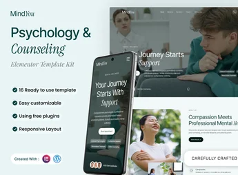 Mindyou – Psychology & Counseling Elementor Template Kit