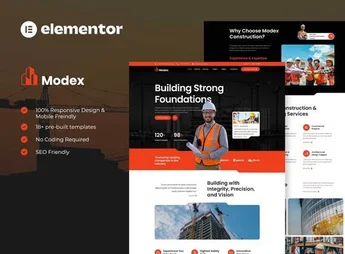 Modex – Construction & Building Services Elementor Template Kit