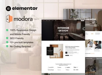 Modora – Interior Design & Architecture Service Elementor Pro Template Kit