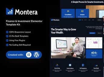 Montera – Finance & Investment Elementor Template Kit