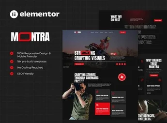 Montra – Film & Video Production Elementor Template Kits