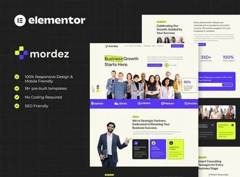 Mordez – Business Consulting Elementor Template Kits