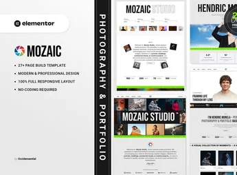 Mozaic – Photography & Portfolio Elementor Template Kit