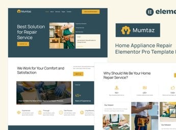 Mumtaz – Home Appliance Repair Elementor Pro Template Kit