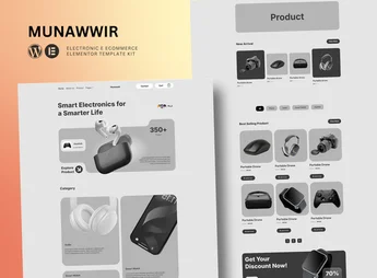 Munawwir – E-Commerce Electronics Store Elementor Template Kit