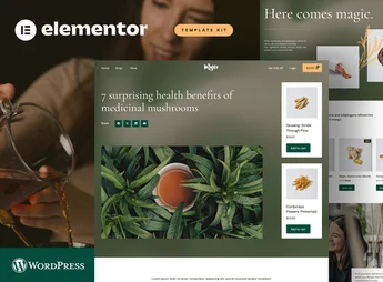 Myco – Medicinal Mushrooms & Adaptogens Shop Elementor Template Kit