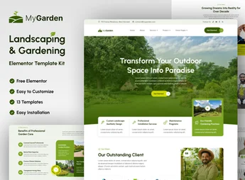 MyGarden – Landscaping & Gardening Elementor Template Kit