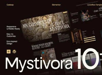 Mystivora – Modern Mystical Astrology & Horoscope Elementor Template Kit