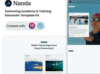 Naoda – Swimming Academy & Training Elementor Template Kit