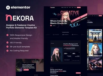 Nekora – Designer & Freelancer Creative Portfolio Elementor Template Kit