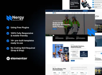 Nergy – Utilities Services Company Elementor Template Kit