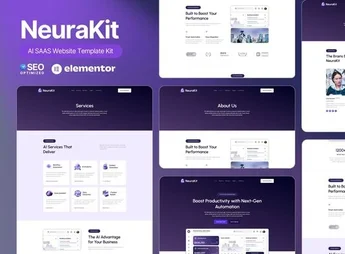 NeuraKit – AI SaaS Elementor Template Kit