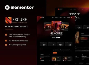 Nexcure – Modern Event Agency Elementor Template Kit