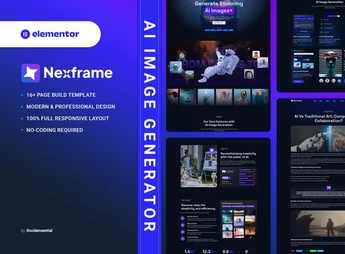 Nexframe – AI Image Generator Elementor Template Kit