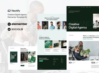 Nextify – Creative Digital Agency & Portfolio Elementor Template Kit