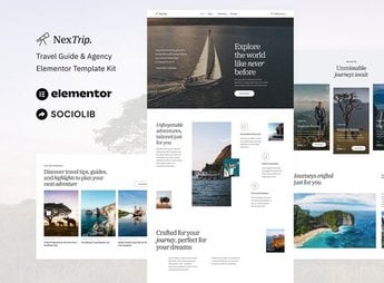 NextTrip – Travel Guide & Agency Elementor Template Kit