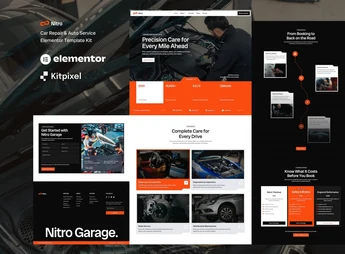 Nitro – Car Repair & Auto Service Elementor Template Kit