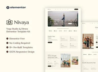 Nivaya – Yoga Studio & Fitness Elementor Template Kit