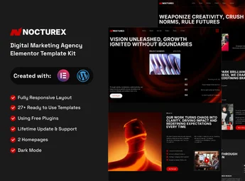 Nocturex – Digital Marketing Agency Elementor Template Kit