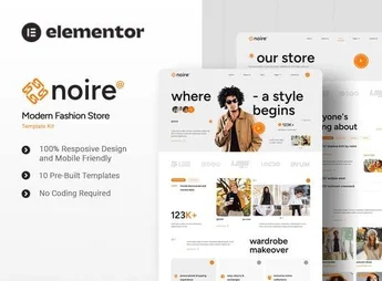 Noire – Modern Fashion Store Elementor Template Kit