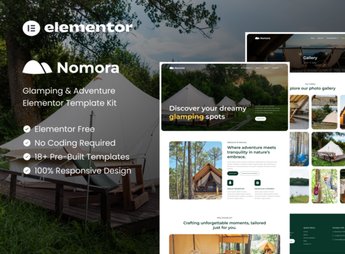 Nomora – Glamping & Adventure Elementor Template Kit