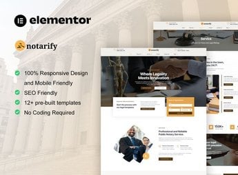 Notarify – Notary Public & Legal Services Elementor Template Kit
